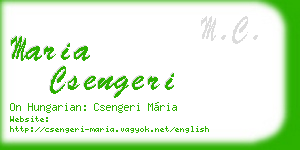 maria csengeri business card